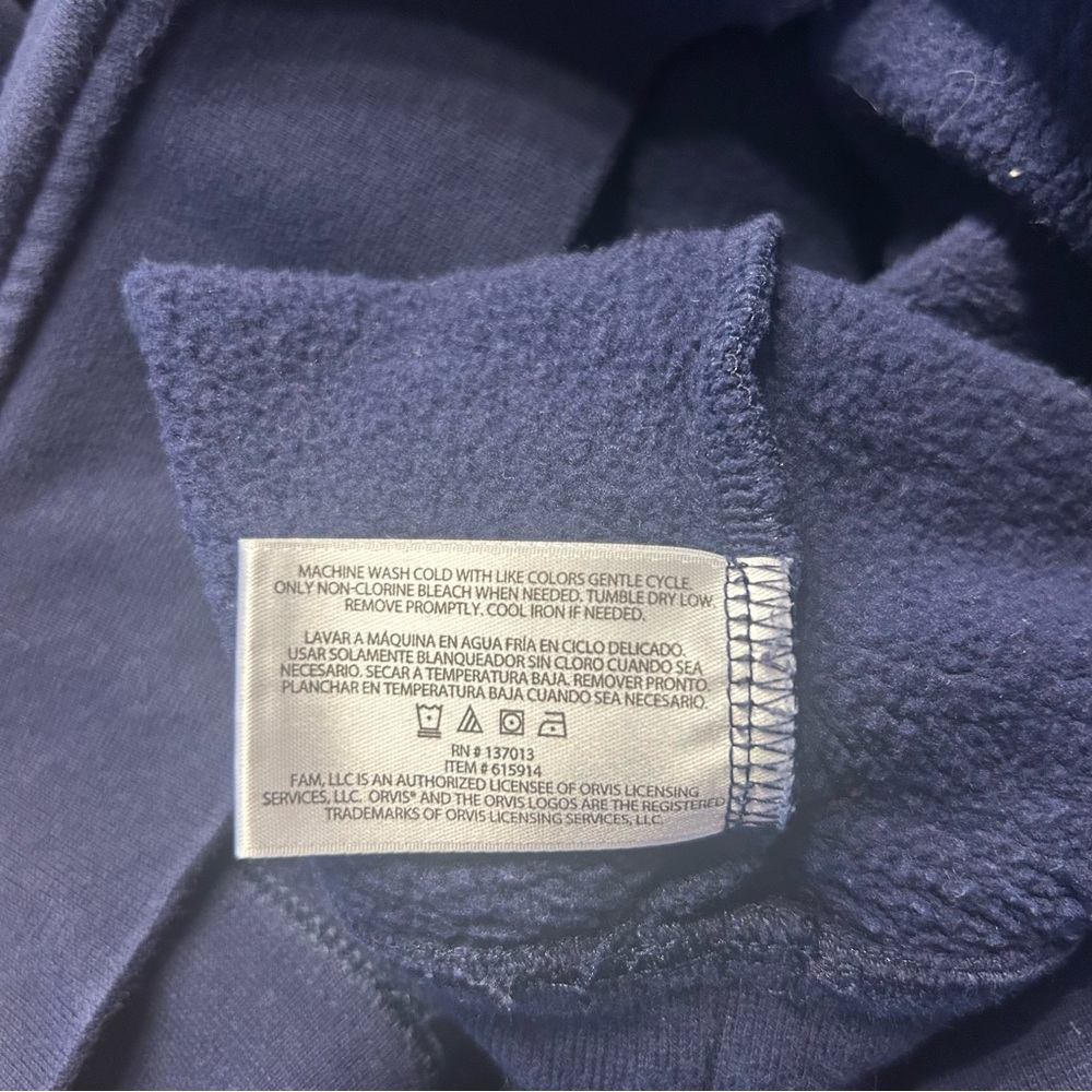 Orvis Men’s Navy Blue Signature 1/4 Zip Sweatshirt, Size XL - Picture 8 of 9